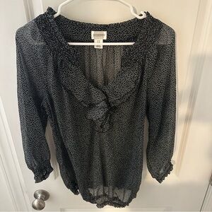 Sheer Polkadot Motherhood Maternity Top